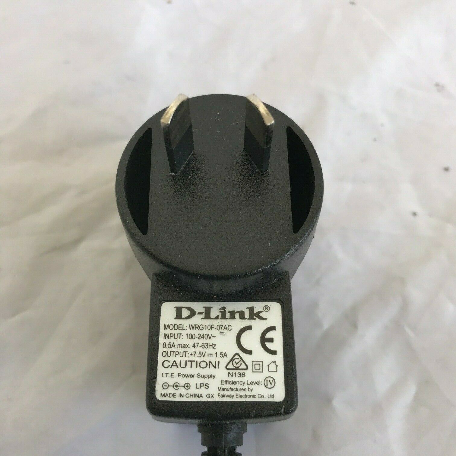 NEW D-Link WRG10F-07AC 7V DC 1.5A Power Adapter Charger